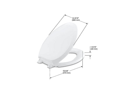 Kohler French Curve Quiet Close Elongated Toilet Seat - Biscuit