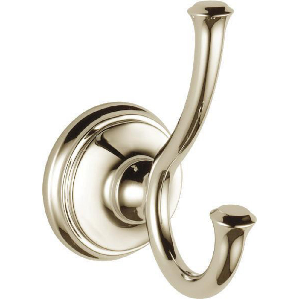 Delta CASSIDY Double Robe Hook- Polished Nickel