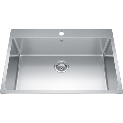 Kindred Brookmore 30.87" x 20.87" Drop in Single Bowl Stainless Steel Kitchen Sink (Single Hole)