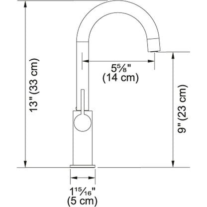 Franke Ambient 13" High-Arc Bar Faucet- Chrome