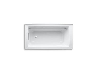 Kohler Archer 60" x 32" Alcove Bath With Integral Apron, Integral Flange and Left Hand Drain- White