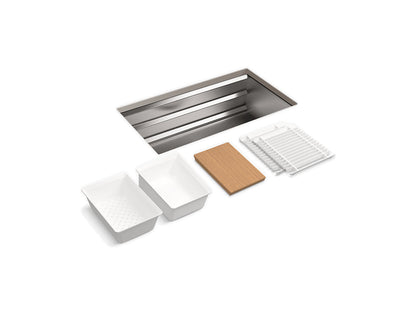 Kohler Prolific 33" x 17-3/4" x 10-15/16" Undermount Single Bowl Workstation Kitchen Sink With Accessories