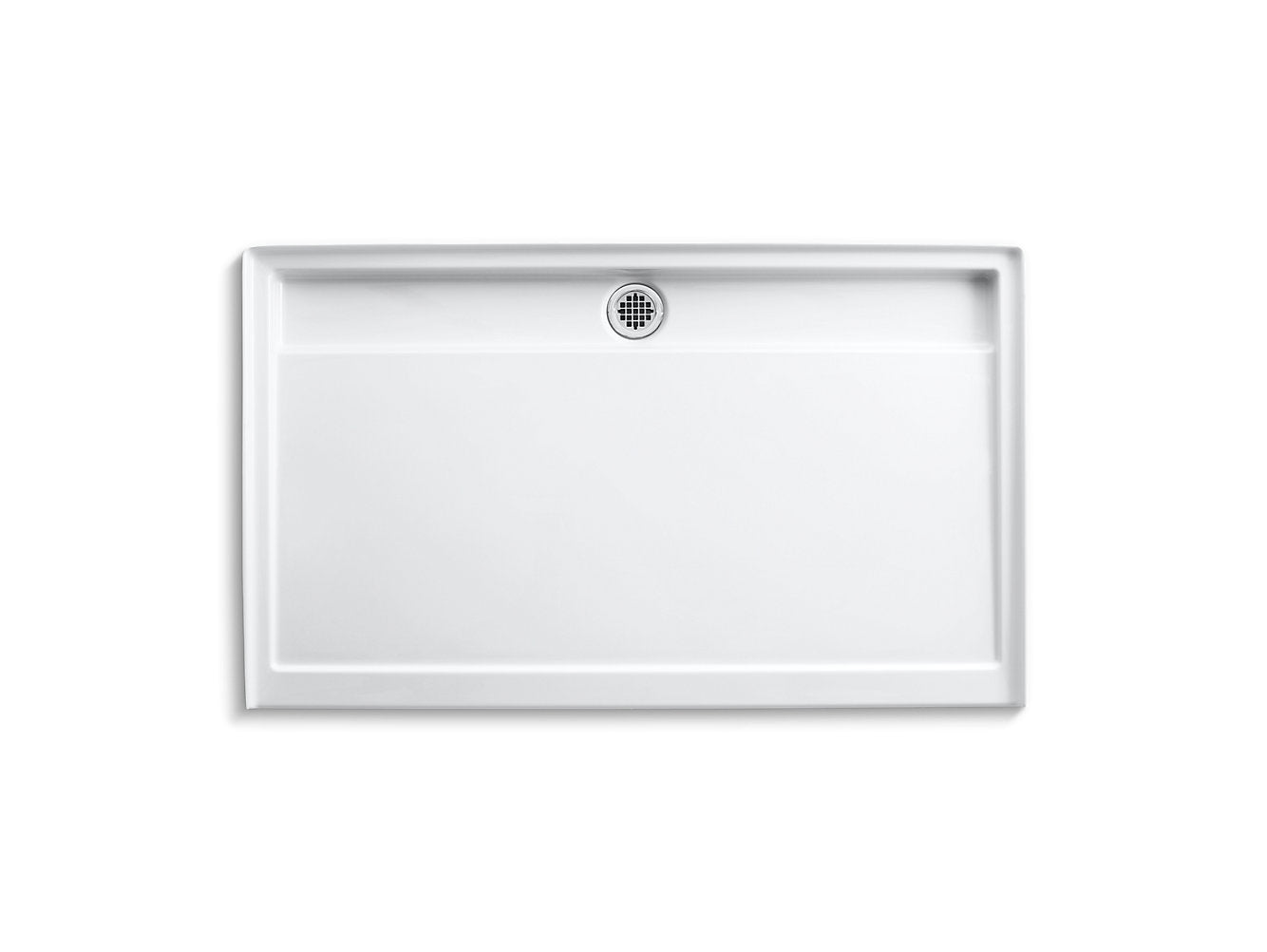 Kohler Groove 60" x 36" Single Threshold Rear Center Drain Shower Base - White