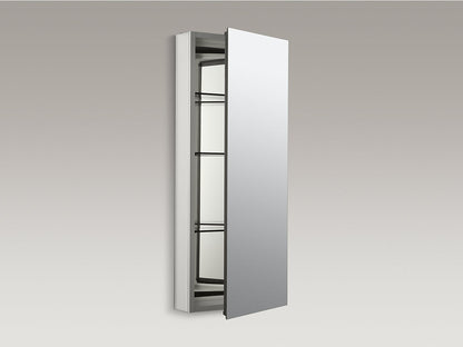 Kohler Catalan 15" W x 36-1/8" H Aluminum Single Door Medicine Cabinet With 107 Degree Hinge