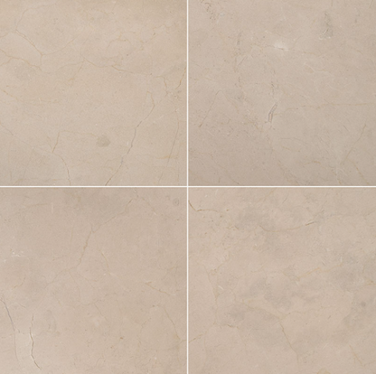 MSI Crema Marfil Classic Honed Marble Tile 12" x 12"