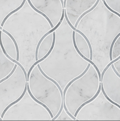MSI Backsplash and Wall Tile Carrara White Ellipsis Polished 10mm