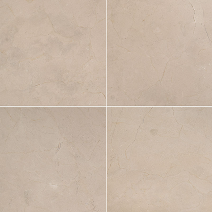 MSI Crema Marfil Select Polished Marble Tile 12" x 12"