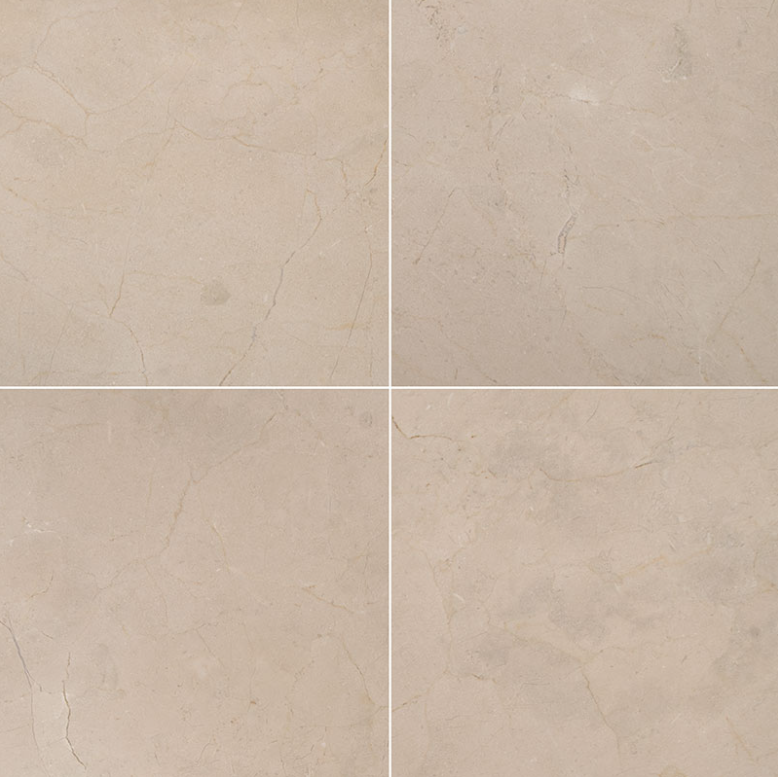 MSI Crema Marfil Select Polished Marble Tile 18" x 18"