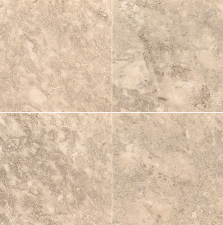 MSI Crema Cappuccino Marble Tile Polished 12" x 12"