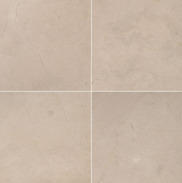 MSI Crema Marfil Select Honed Marble Tile 18" x 18"
