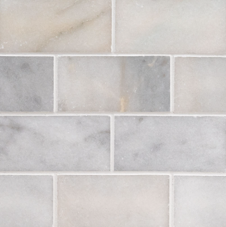 MSI Greecian White 3" x 6" Marble Subway Tile