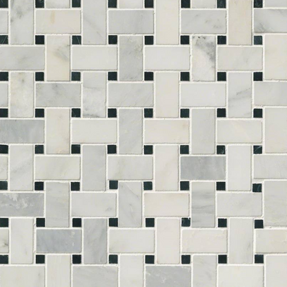 MSI Backsplash and Wall Tile Greecian White Basketweave Pattern Polished 12" x 12"