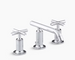 Kohler Purist Widespread Bathroom Sink Faucet With Low Cross Handles and Low Spout - Chrome