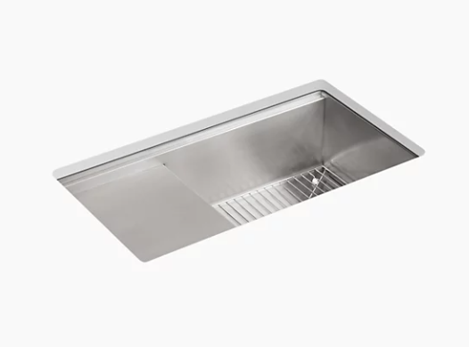 Kohler Stages 33" X 18-1/2" X 9-13/16" Undermount Single-bowl Workstation Kitchen Sink With Wet Surface Area