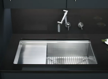 Kohler Stages 33" X 18-1/2" X 9-13/16" Undermount Single-bowl Workstation Kitchen Sink With Wet Surface Area