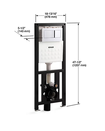 Kohler 2" X 6" in-wall Tank and Carrier System