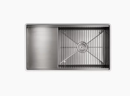 Kohler Stages 33" X 18-1/2" X 9-13/16" Undermount Single-bowl Workstation Kitchen Sink With Wet Surface Area