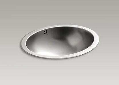 Kohler Bachata Drop-in Undermount Bathroom Sink With Luster Finish and Overflow