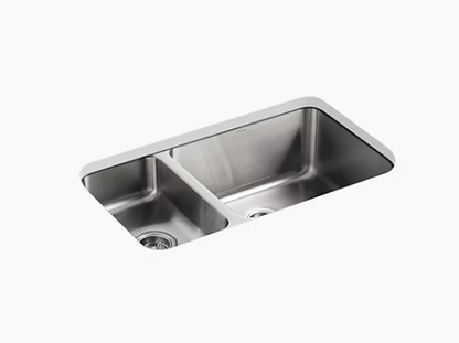 Kohler Undertone 31-1/2" X 18" X 9-3/4" Undermount High/low Double-bowl Kitchen Sink