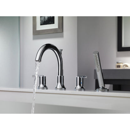 Delta TRINSIC Roman Tub Filler with Hand Shower Trim -Chrome (Valves Sold Separately)