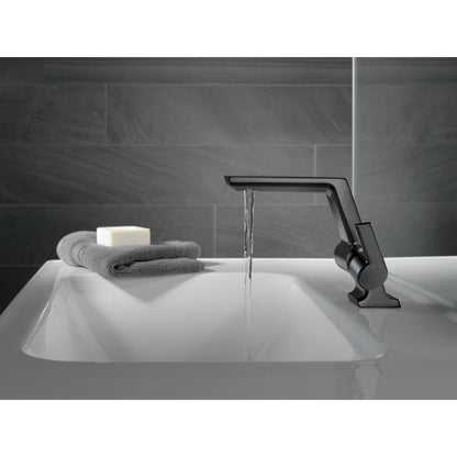 Delta PIVOTAL Single Handle Bathroom Faucet- Matte Black