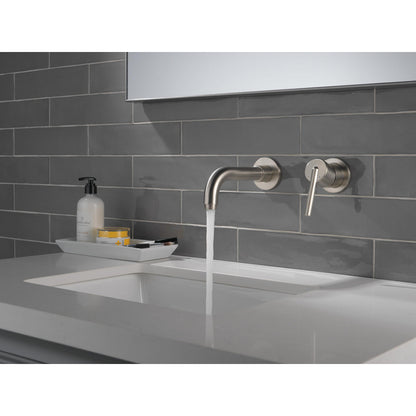 Delta TRINSIC Single Handle Wall Mount Bathroom Faucet Trim -Stainless Steel (Valves Sold Separately)