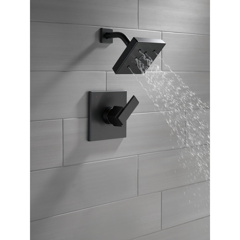 Delta ARA Monitor 14 Series H2Okinetic Shower Trim -Matte Black (Valve Sold Separately)
