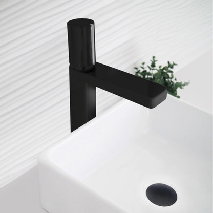 Stylish Nessa Single Handle 12" Bathroom Vessel Sink Faucet, Matte Black Finish B-122NC