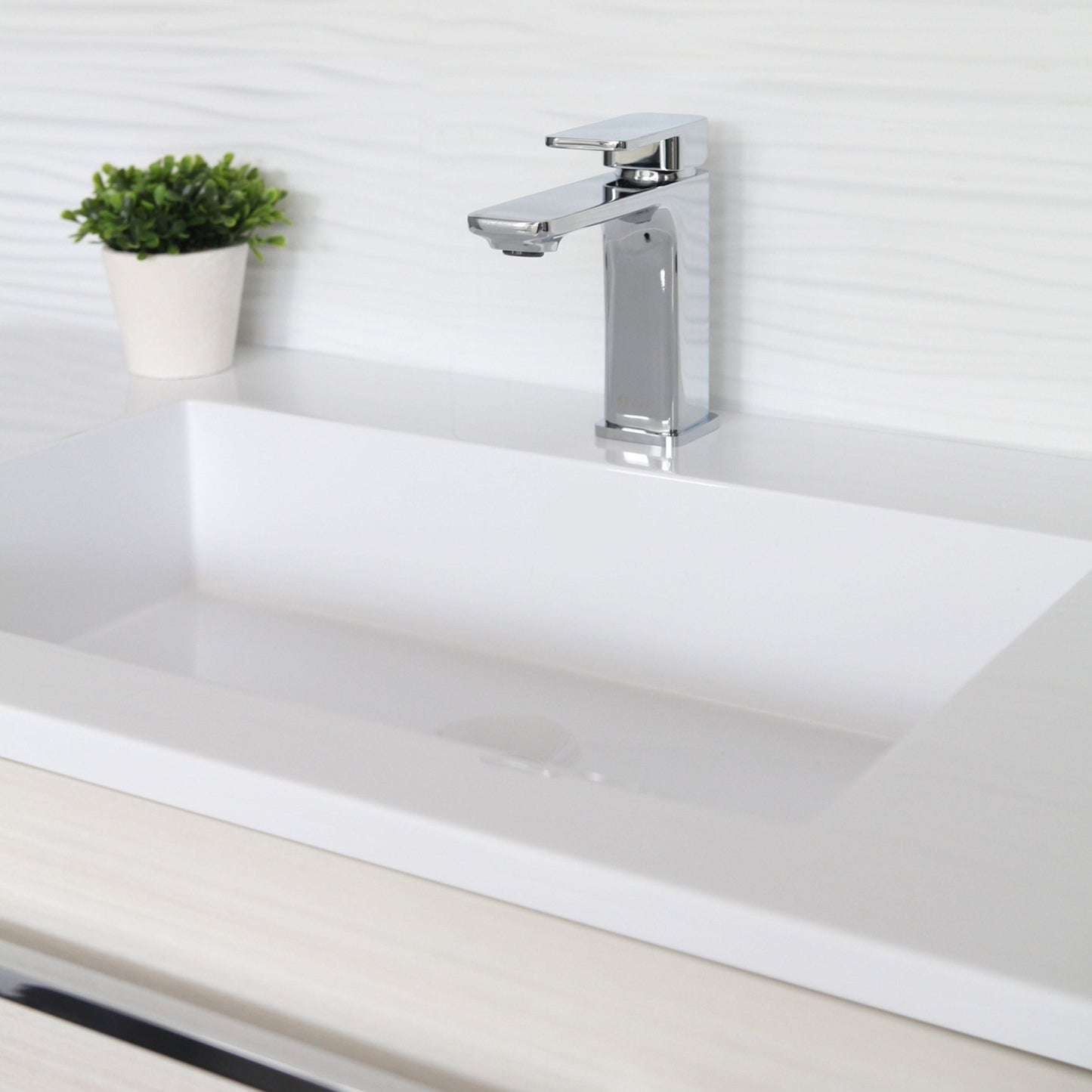 Stylish Vita Single Handle 6" Bathroom Faucet for Single Hole Brass Basin Mixer Tap, Polished Chrome Finish B-102C