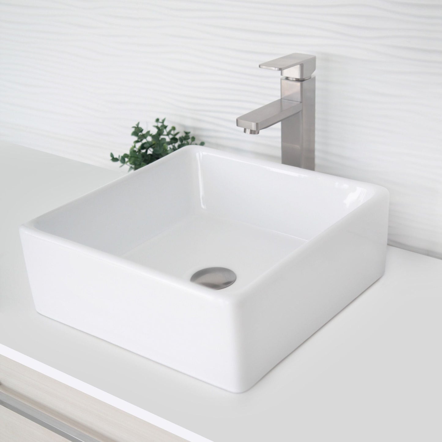 Stylish Daysi Brushed Nickel 12" Single-Hole Vessel Sink Bathroom Faucet B-121B