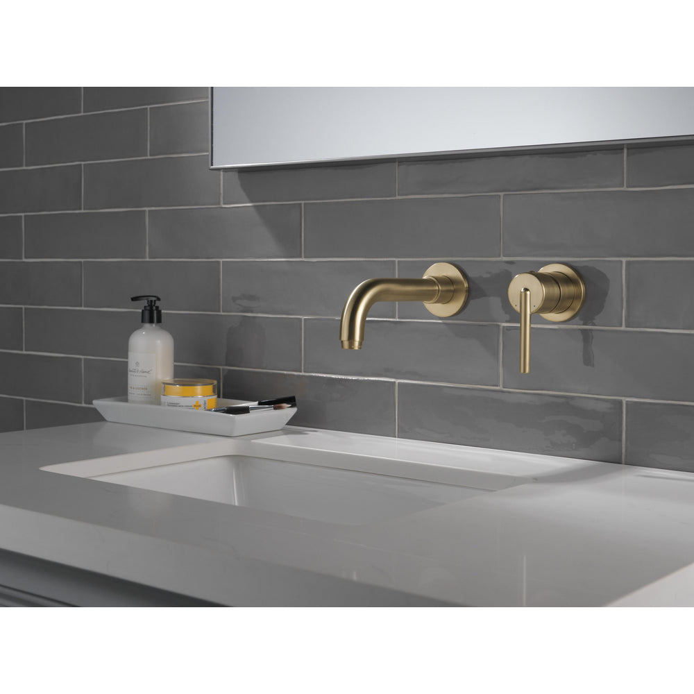 Delta TRINSIC Single Handle Wall Mount Bathroom Faucet Trim -Champagne Bronze (Valves Sold Separately)