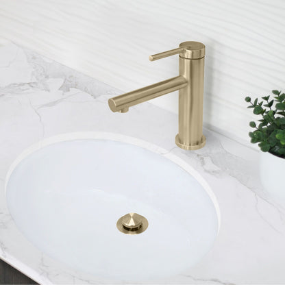 STYLISH Toria 6" Single Handle Basin Bathroom Faucet in Brushed Gold Finish B-108G