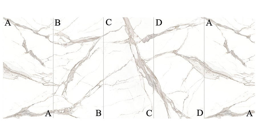 MSI Stile Statuario Bari Porcelain Slab Matte 6mm 63" x 126" D