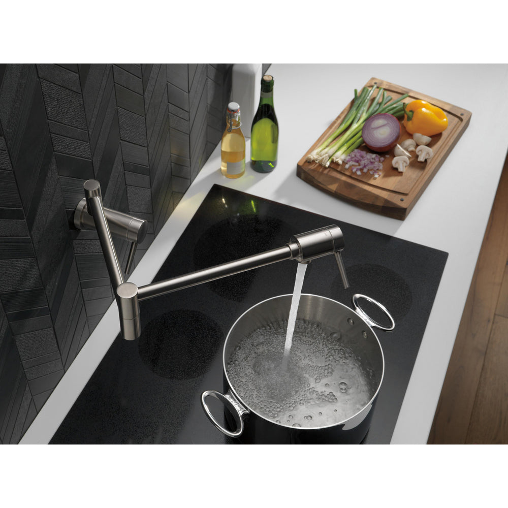 Delta Contemporary Wall Mount Pot Filler- Stainless
