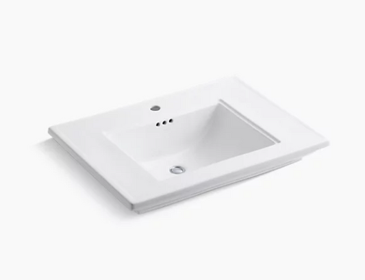 Kohler Memoirs Stately Pedestal/console Table Bathroom Sink Basin With Single Faucet-hole Drilling - White