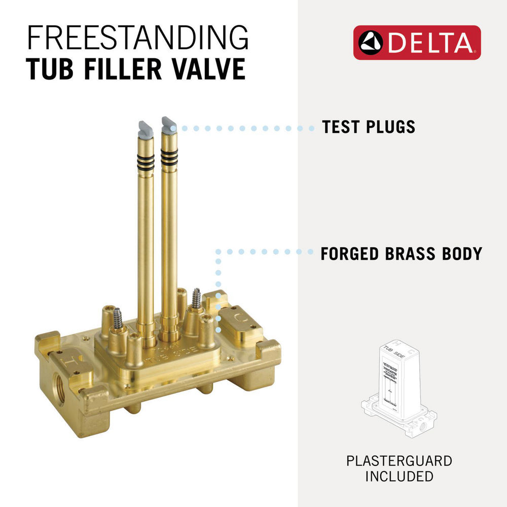 Delta TRINSIC Floor Mount Tub Filler - Rough with Stops