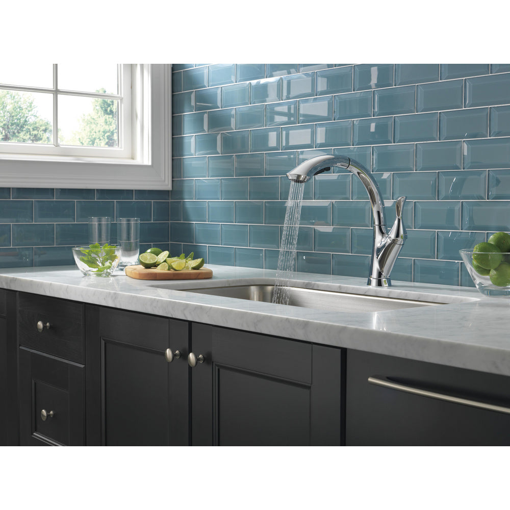 Delta LINDEN Single Handle Pull-Out Kitchen Faucet- Chrome