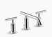 Kohler Purist Widespread Bathroom Sink Faucet With Low Lever Handles and Low Spout - Chrome