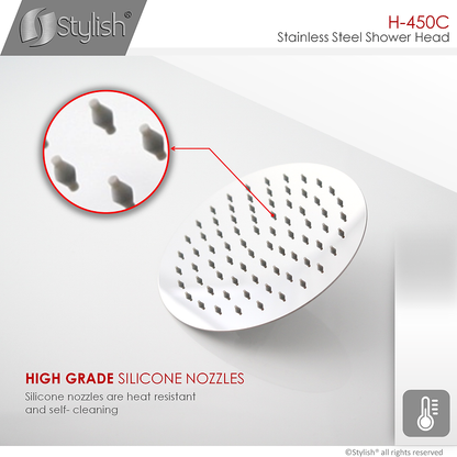 Stylish 8" Round Shower Head H-450C