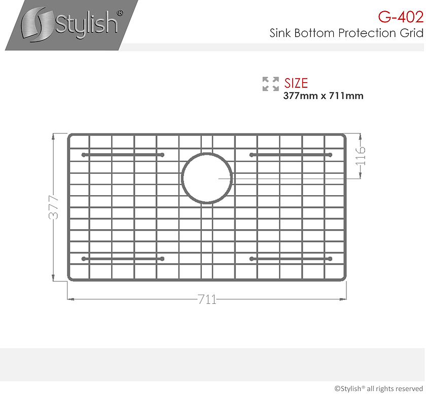 Stylish Kitchen Sink Bottom Protection Grid