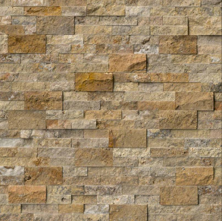 MSI Hardscaping Stacked Stone Tuscany Scabas Travertine 6" x 24" Panel