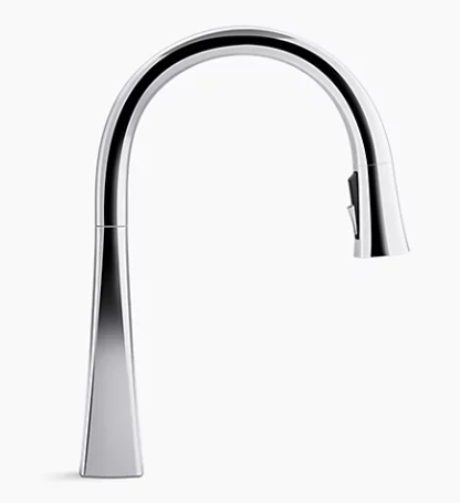 Kohler Graze Pull-down Kitchen Sink Faucet With Three-function Sprayhead - Chrome