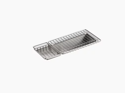 Kohler Undertone Trough 22" X 8-1/4" X 5-1/4" Undermount Single-bowl Kitchen Sink, Includes Wire Basket and Rack