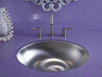 Kohler Bachata Drop-in/undermount Bathroom Sink With Luster Finish, No Overflow