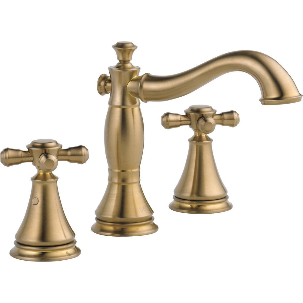Delta CASSIDY Two Handle Widespread Bathroom Faucet With Metal Pop-Up