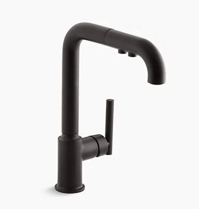 Purist Single-hole Kitchen Sink Faucet With 8" Pull-out Spout - Matte Black