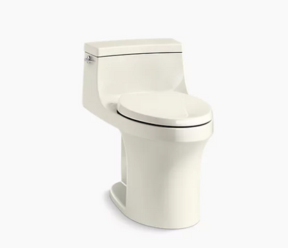 Kohler San Souci Comfort Height One-piece Compact Elongated 1.28 Gpf Chair Height Toilet With Quiet-Close Seat - Biscuit