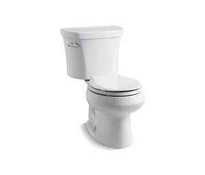 Kohler Wellworth Two Piece Elongated 1.28 GPF Toilet With Tank Cover Locks and 14