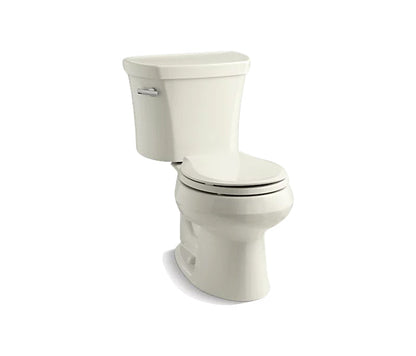 Kohler Wellworth Two Piece Elongated 1.28 GPF Toilet With Tank Cover Locks and 14" Rough in