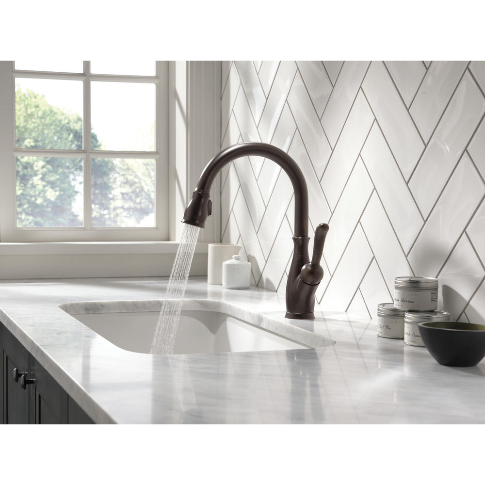 Delta LELAND Single Handle Pull-Down Kitchen Faucet with ShieldSpray Technology- Venetian Bronze
